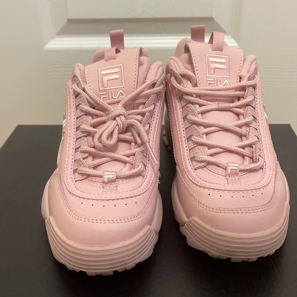 Pastel Pink Chnky Fila Sneakers